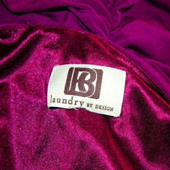 LAUNDRY by DESIGN Fuchsia Pink Purple Ruched Goddess Bandage Dress - Picture 3 of 4